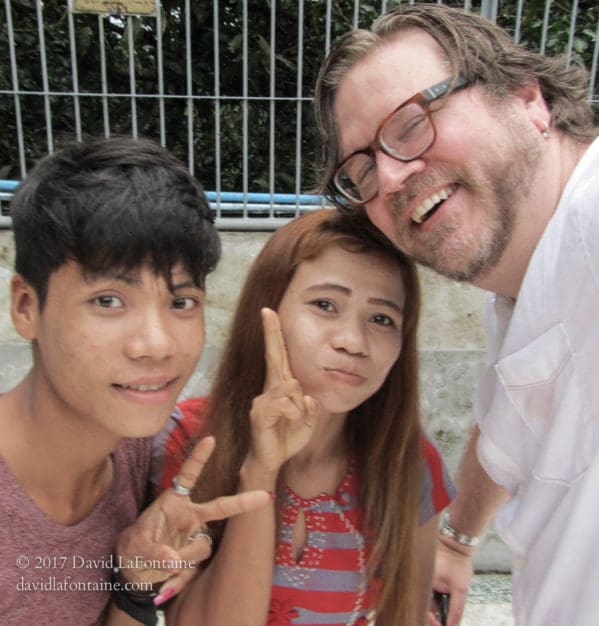 Dave LaFontaine with fans in Rangoon